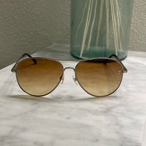 Authentic Chanel aviator sunglasses
